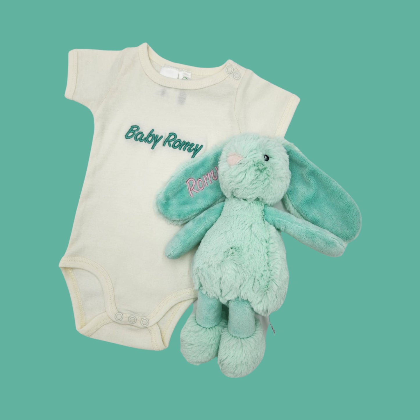 Onesie and bunny plush gift set