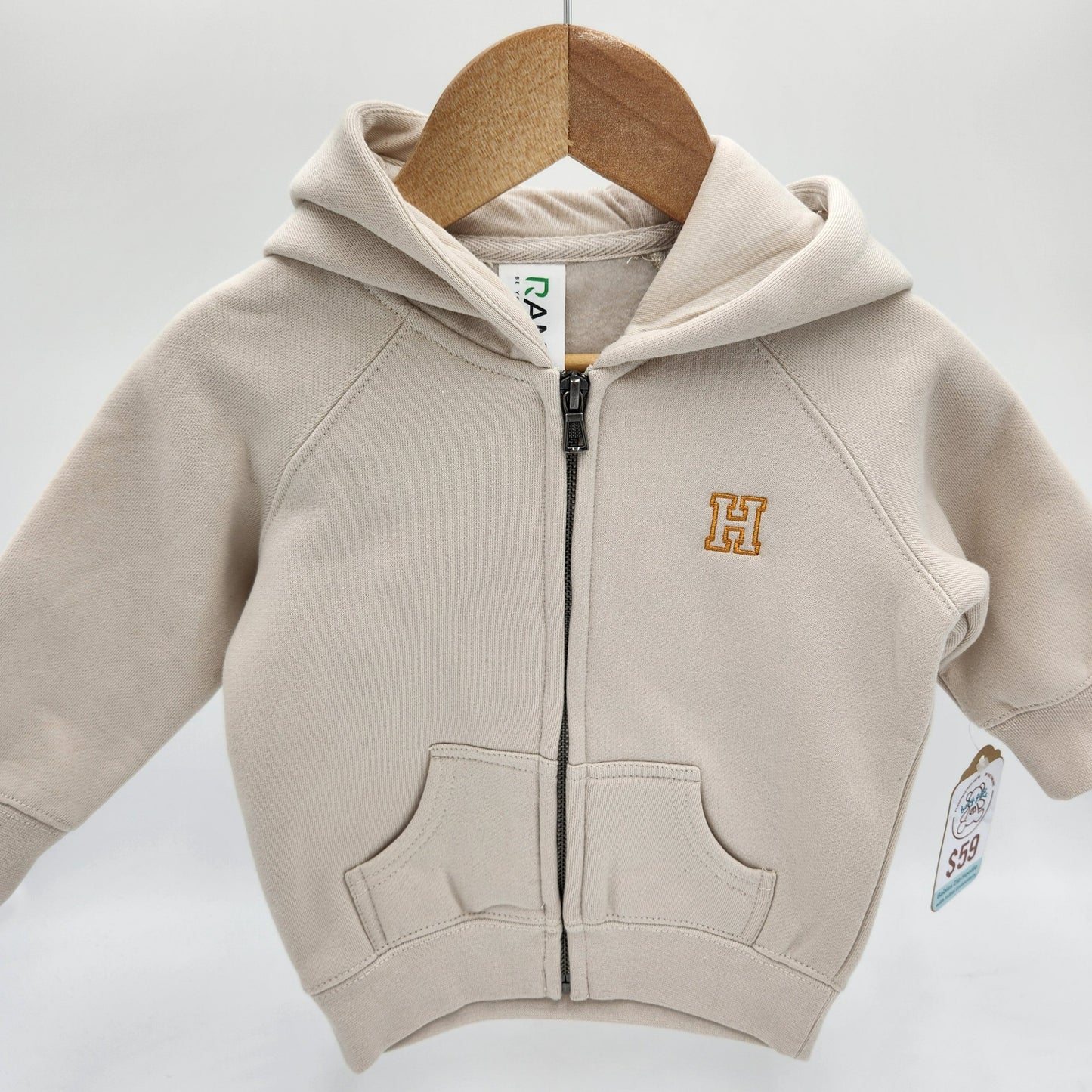 Babies Zip Hoodie | Varsity Initial