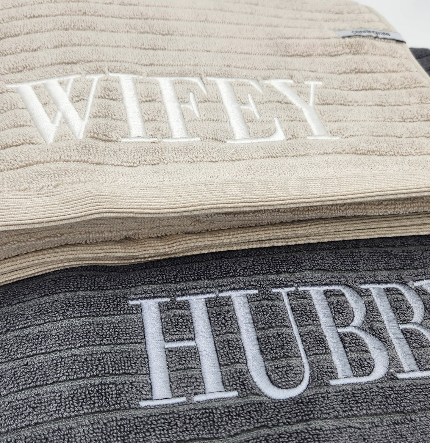 WIFEY & HUBBY Towel Set