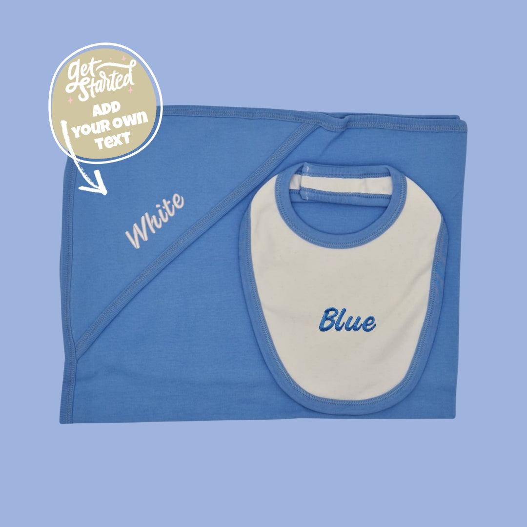 Gift Set Hooded Blanket & Bib