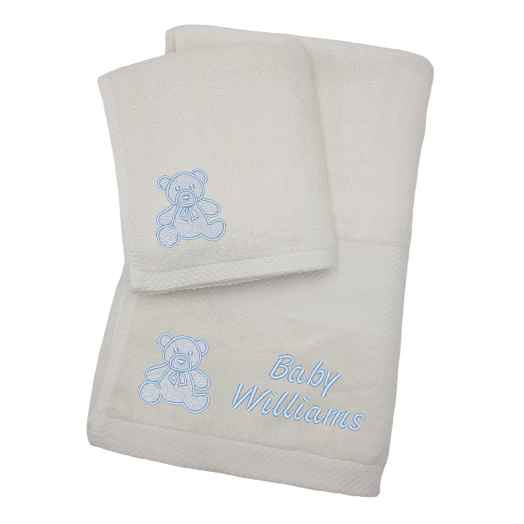Bamboo Towel Set Blue Bear