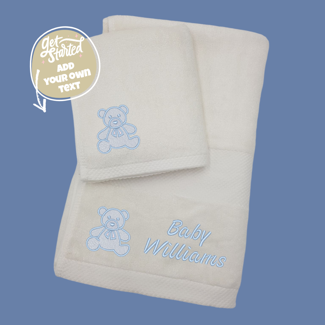 Bamboo Towel Blue Bear