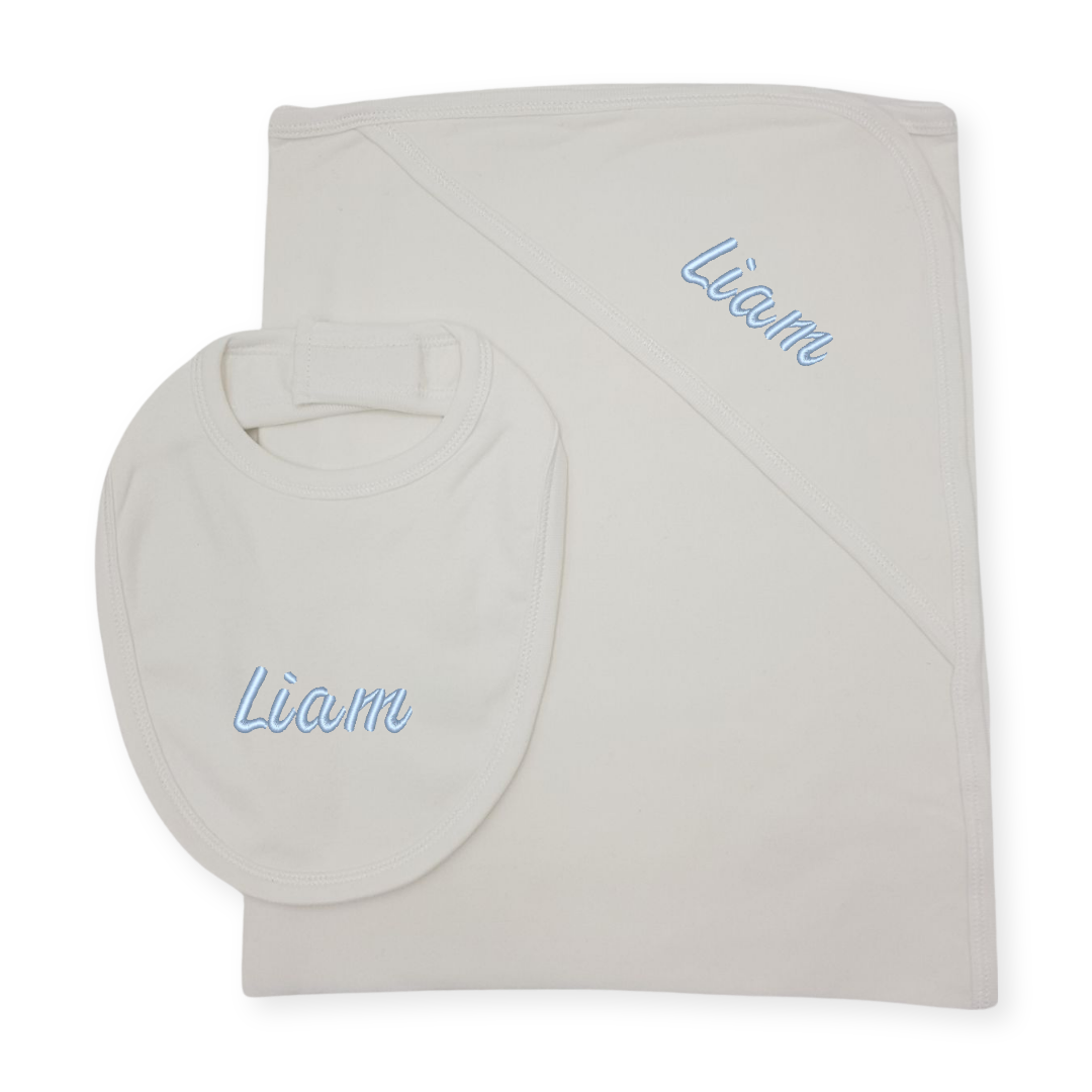 Gift Set | Blanket and Bib | Name Only
