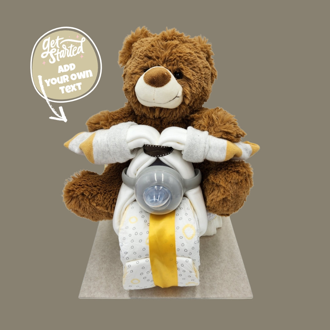 Nappy Bike Brown Bear