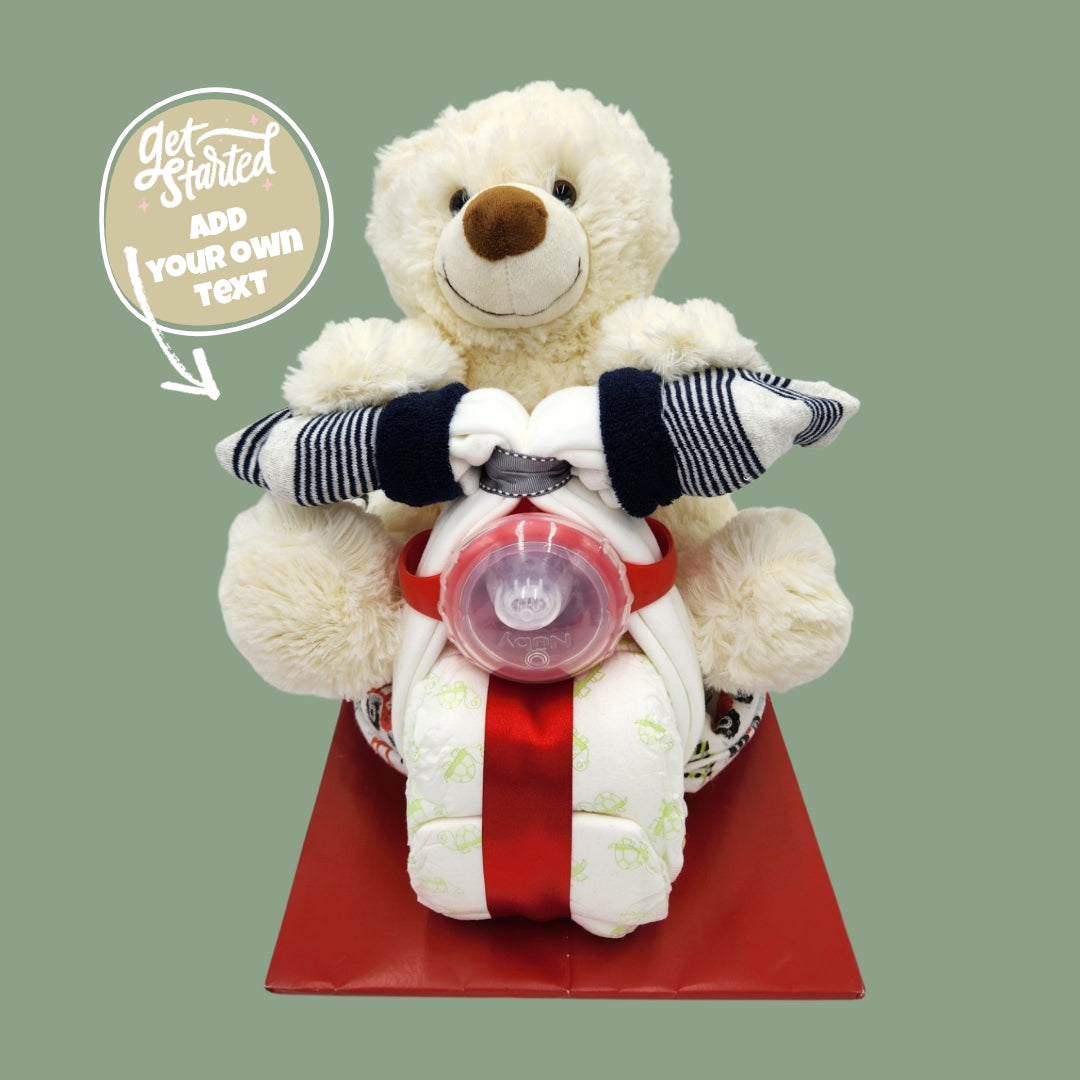 Nappy Bike Creme Bear