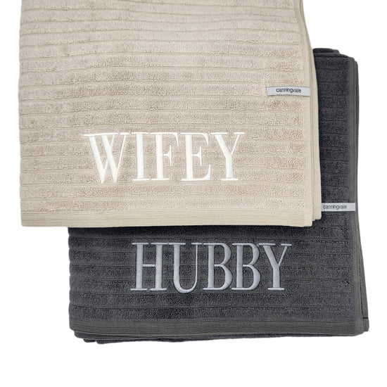 WIFEY & HUBBY Towel Set