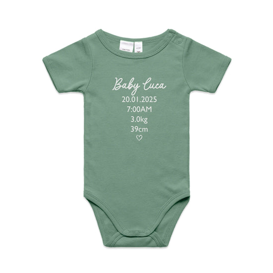 Onesie | Birth Details