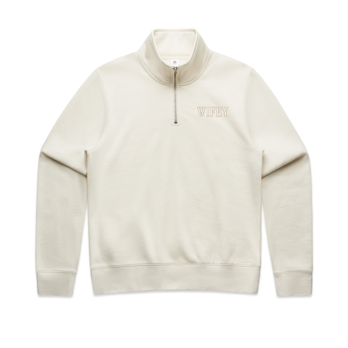 Wifey Half Zip Jumper | Left Chest and Back