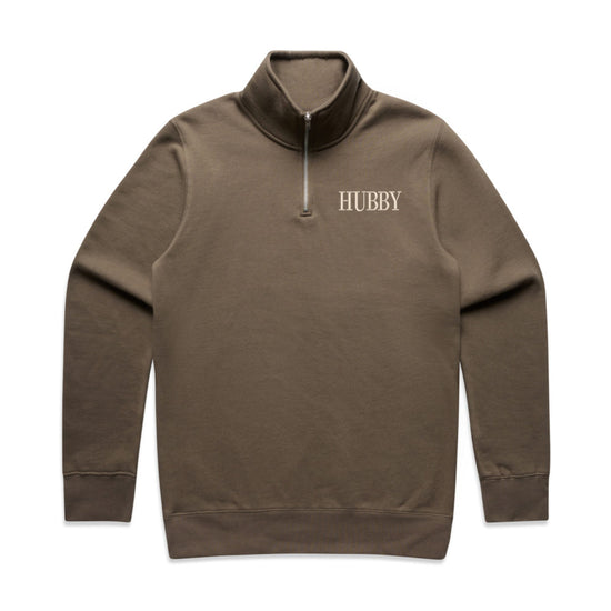 Hubby Half Zip Jumper | Left Chest and Back