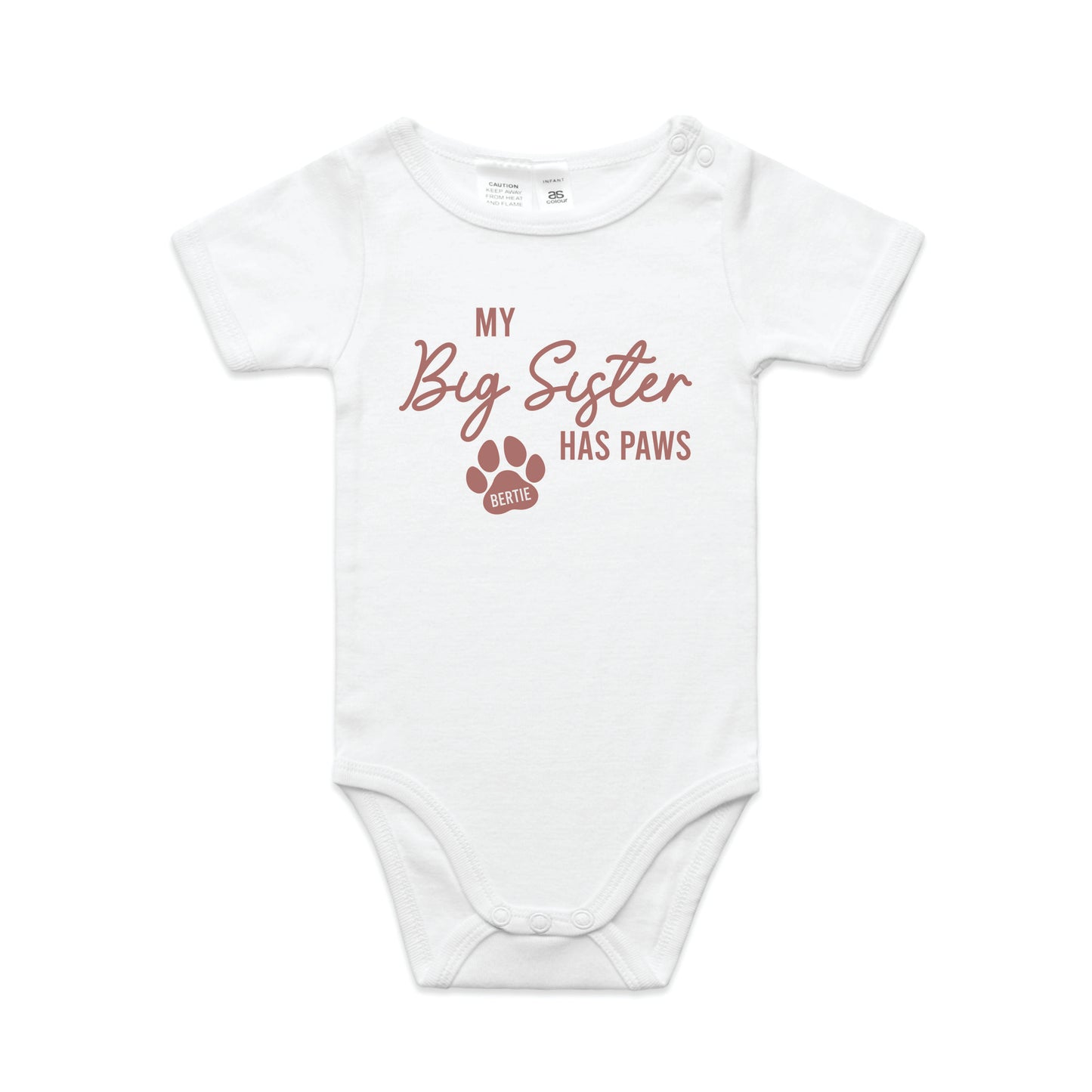 Pawfectly Personalised Baby Set – Onesie & Blanket  | Big Bro/Sis Has Paws