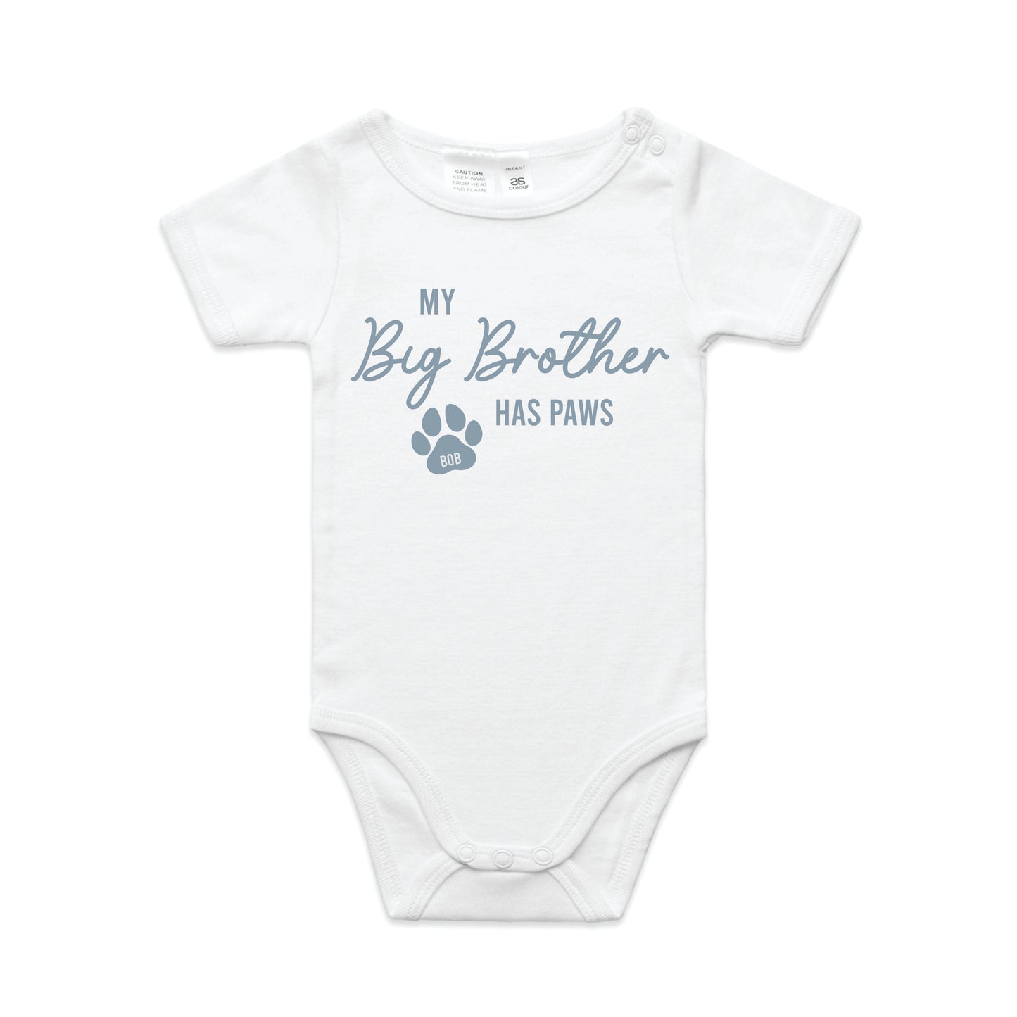 Pawfectly Personalised Baby Set – Onesie & Blanket  | Big Bro/Sis Has Paws