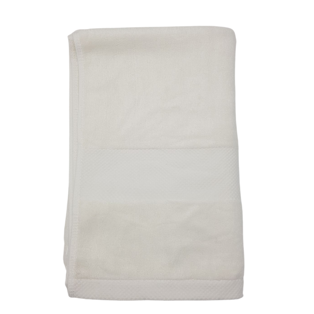 white bamboo bath towel