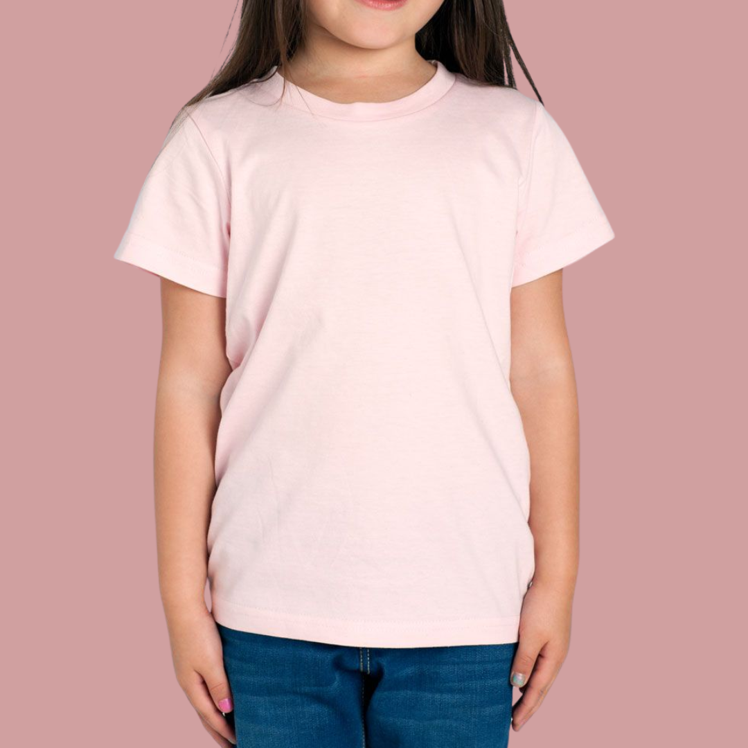 pink colour kid tee