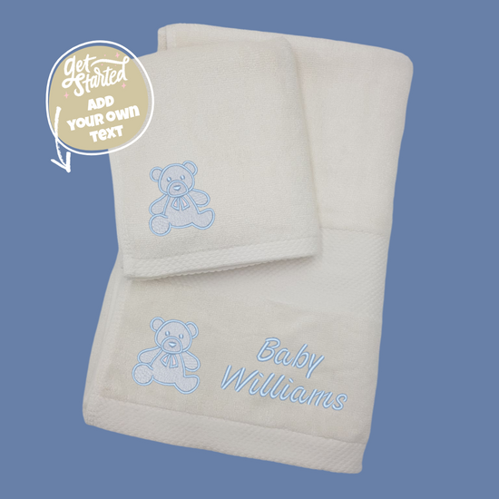 Bamboo Towel Blue Bear