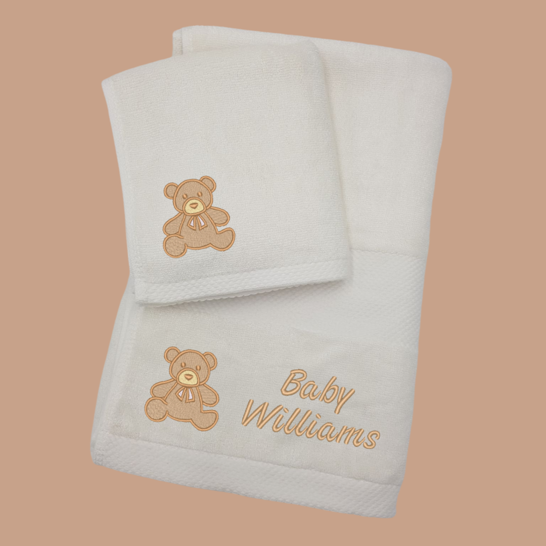 Bamboo Towel Set Brown Bear