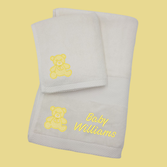 Bamboo Towel Set Yellow Bear