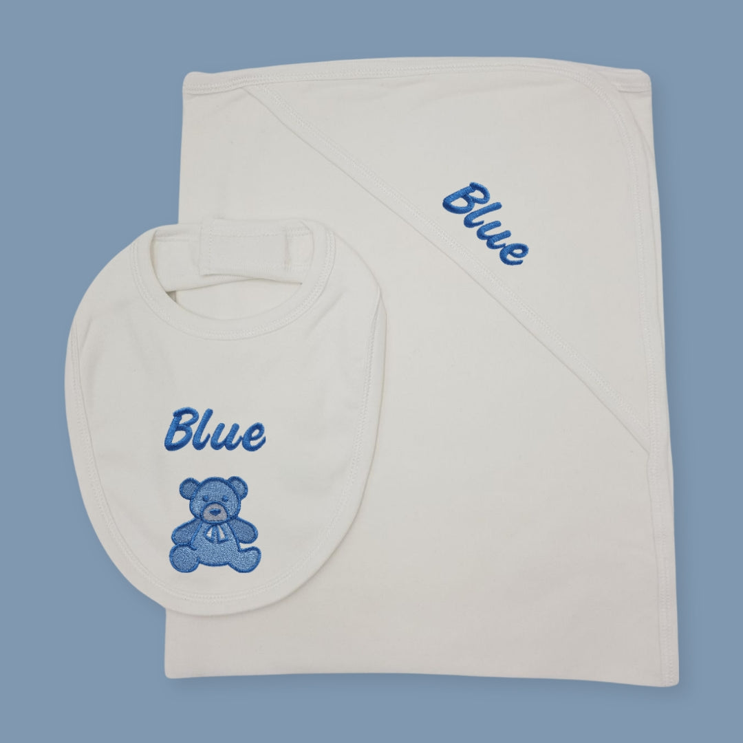 Gift Set | Blanket and Bib Set | Bear