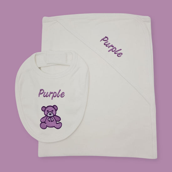 Gift Set | Blanket and Bib Set | Bear