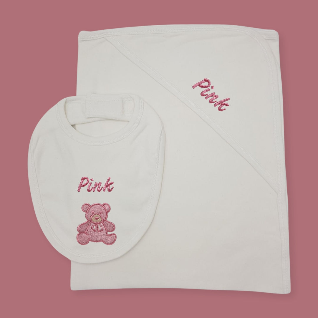 Gift Set | Blanket and Bib Set | Bear